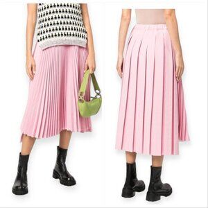 Plan C Pleated Midi Skirt, Double Active, Pink, Size 36IT/XS, New with tag